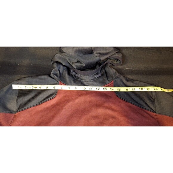 Under Armour Men's ColdGear Reactor Pullover Hoodie. Size XXL Fitted Maroon/Blk - Picture 4 of 15